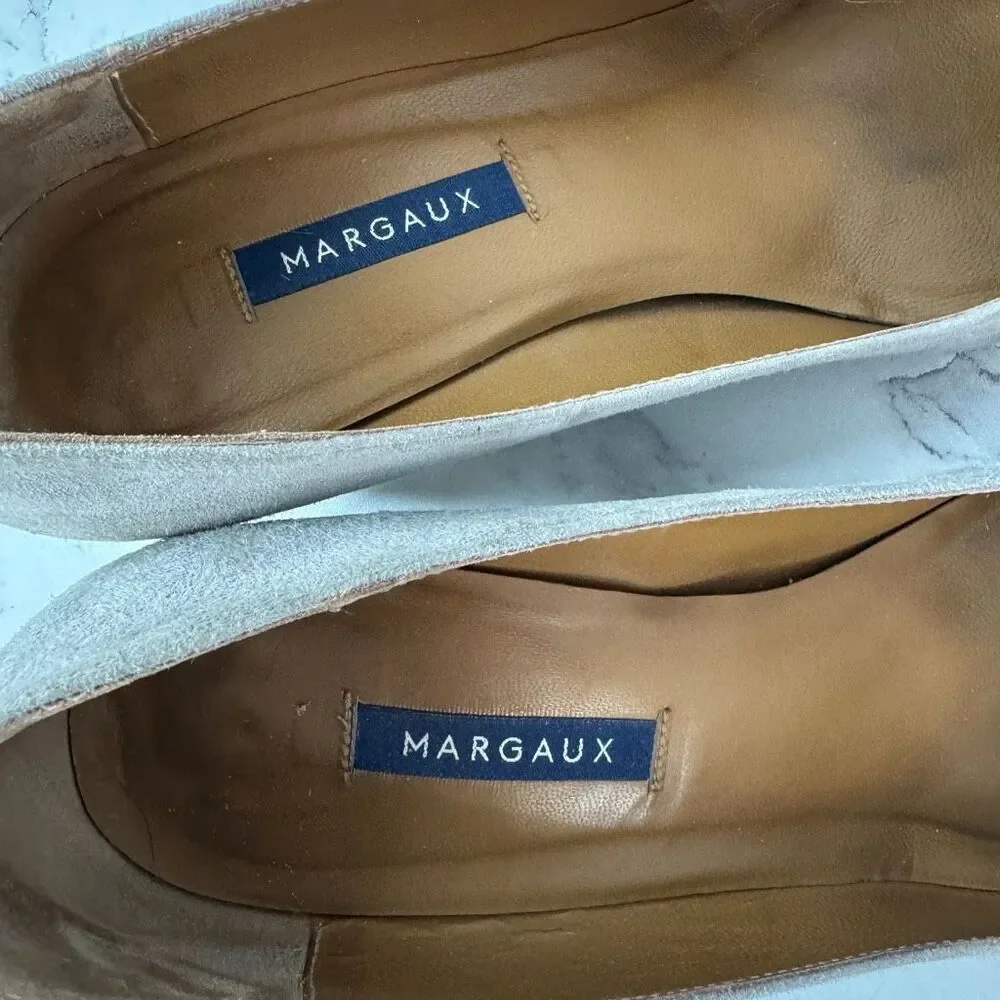 Margaux Steel Gray Suede The Heel Pumps 40.5